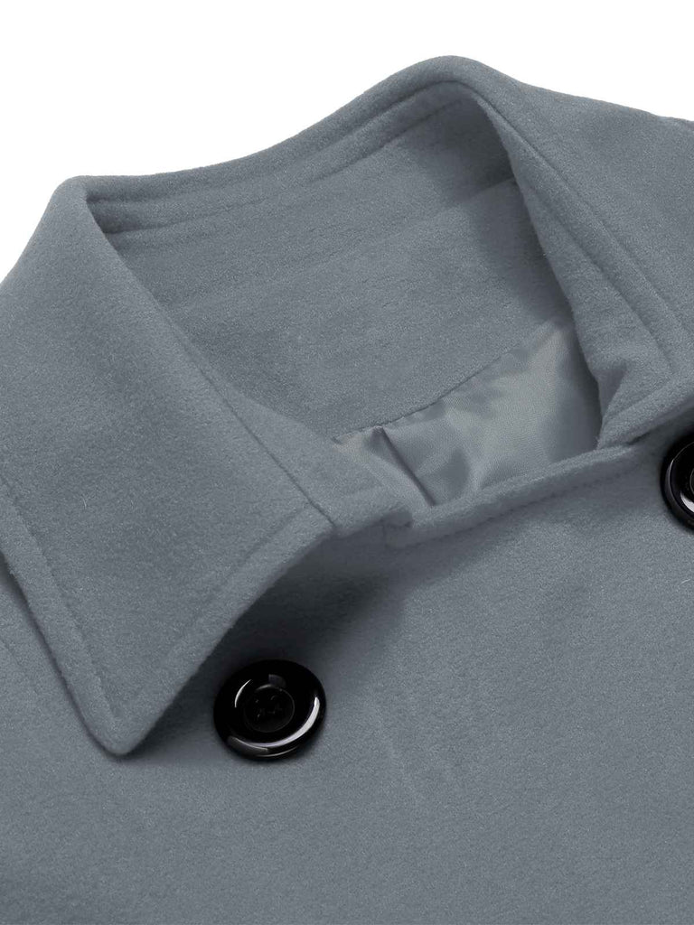 1950s Solid Color Lapel Slim Coat: 1950s tailoring for the woman who leads