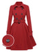 1950s Solid Color Lapel Slim Coat — 1950s sophistication that wraps her in quiet power