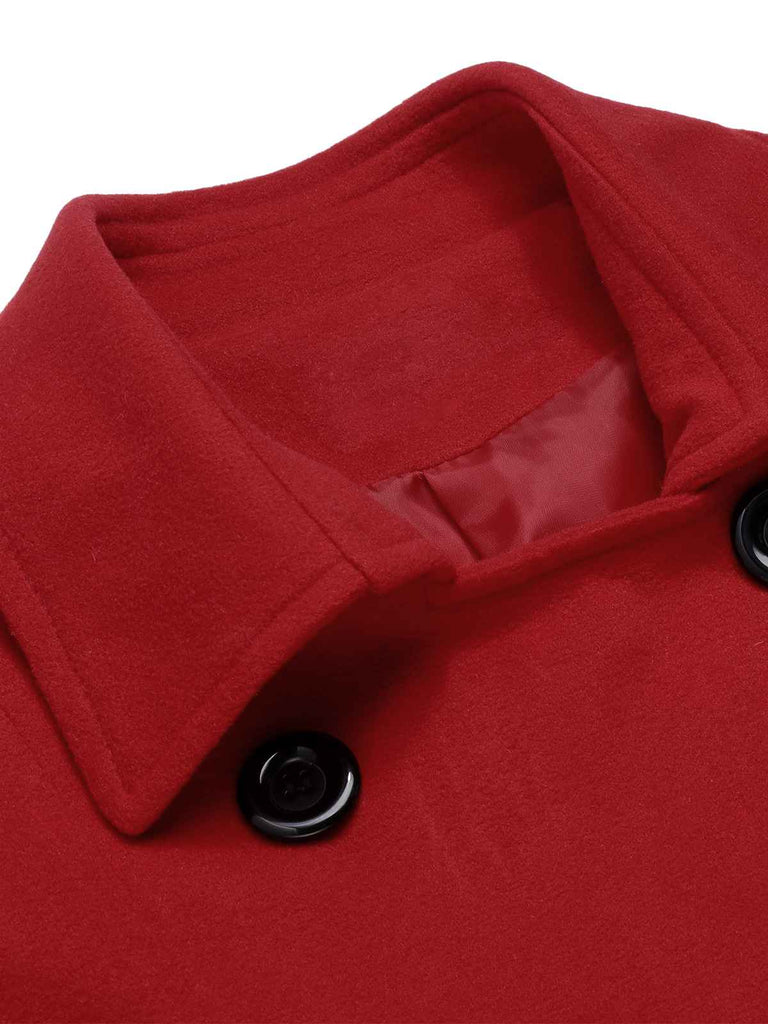 1950s Solid Color Lapel Slim Coat — 1950s style that speaks before she does