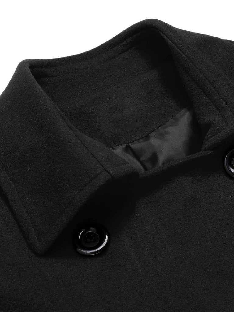 1950s Solid Color Lapel Slim Coat — 1950s sophistication that wraps her in quiet power