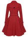 1950s Solid Color Lapel Slim Coat - vintage fashion, retro style
