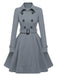 1950s Solid Color Lapel Slim Coat - vintage fashion, retro style