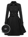 1950s Solid Color Lapel Slim Coat - vintage fashion, retro style