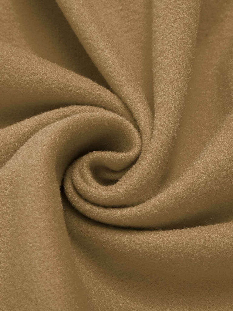 1950s Solid Color Lapel Slim Coat - vintage fashion, retro style