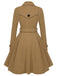 1950s Solid Color Lapel Slim Coat - vintage fashion, retro style