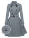 1950s Solid Color Lapel Slim Coat — 1950s sophistication that wraps her in quiet power