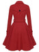 This 1950s Solid Color Lapel Slim Coat is her armor of 1950s elegance
