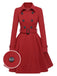 1950s Solid Color Lapel Slim Coat - vintage fashion, retro style