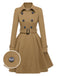 1950s Solid Color Lapel Slim Coat, vintage coat, retro outerwear - perfect for women who love vintage and retro fashion