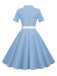 1950s Solid Contrast Lapel Belt Dress, vintage dress, retro fashion, rockabilly, pin-up fashion - perfect for women who love vintage and retro fashion