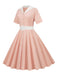 1950s Solid Contrast Lapel Belt Dress, vintage dress, retro fashion, rockabilly, pin-up fashion - perfect for women who love vintage and retro fashion