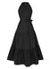 She slips into this 1950s Solid Crew Halter Tiered Dress and suddenly it's a 1950s daydream