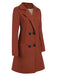 1950s Solid Double Breasted Lapel Skater Coat, vintage coat, retro outerwear - perfect for women who love vintage and retro fashion