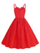 This 1950s Solid Fur Collar Christmas Dress wraps her in 1950s elegance, one twirl at a time