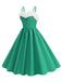 1950s Solid Fur Collar Christmas Dress — a 1950s silhouette that turns sidewalks into runways