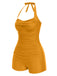 1950s Solid Halter Boxer OnePiece | 1950s | vintage swimsuit, retro beachwear