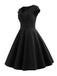 1950s Solid Heart Neck Short Sleeve Dress, vintage dress, retro fashion, rockabilly, pin-up fashion - perfect for women who love vintage and retro fashion