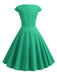 1950s Solid Heart Neck Short Sleeve Dress, vintage dress, retro fashion, rockabilly, pin-up fashion - perfect for women who love vintage and retro fashion