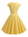 1950s Solid Heart Neck Short Sleeve Dress, vintage dress, retro fashion, rockabilly, pin-up fashion - perfect for women who love vintage and retro fashion