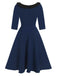 1950s Solid Irregular Collar Half Sleeves Dress, vintage dress, retro fashion, rockabilly, pin-up fashion - perfect for women who love vintage and retro fashion