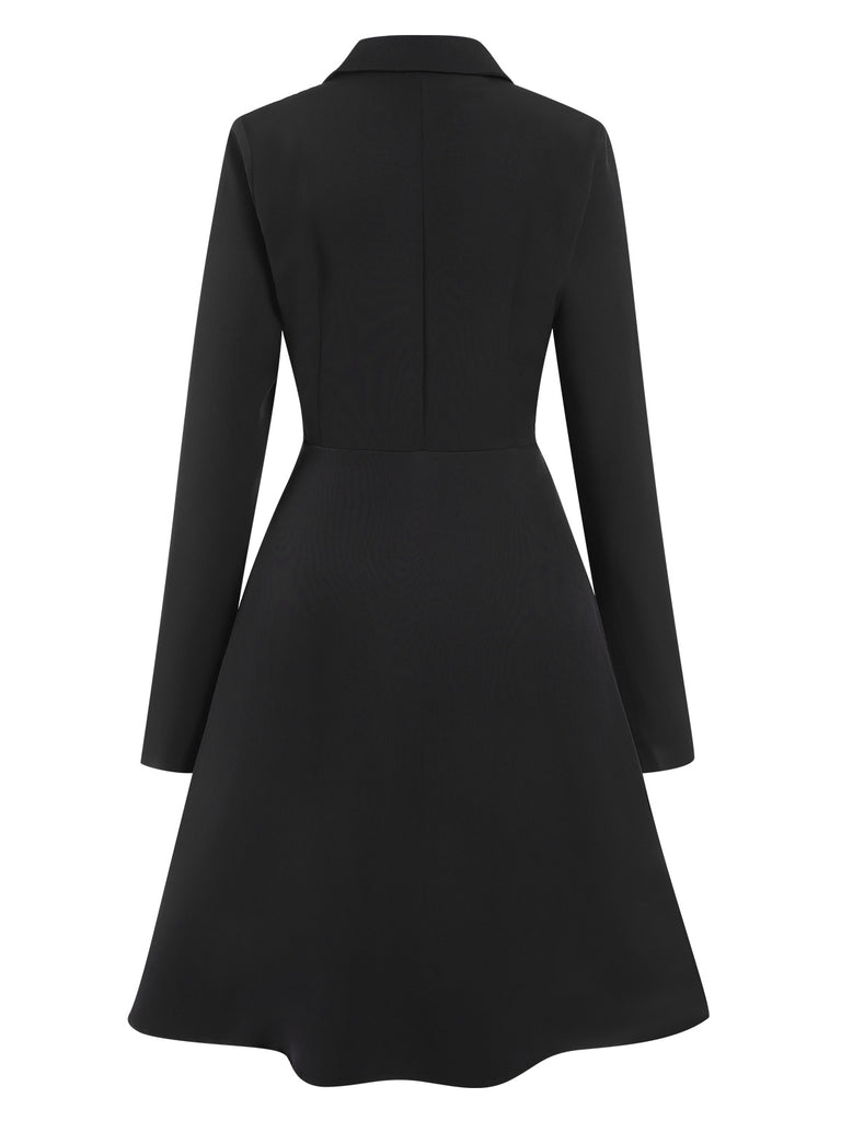 1950s Solid Lapel Double Breasted Trench Coat | Retro Stage