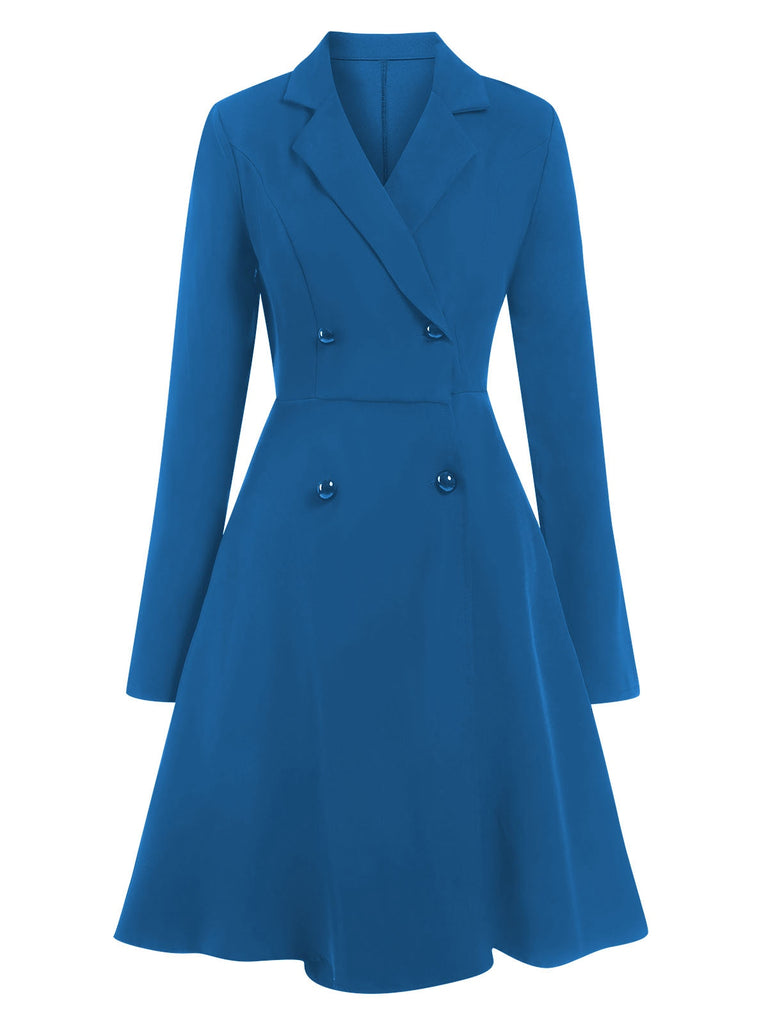 1950s Solid Lapel Double Breasted Trench Coat | Retro Stage 1950s Solid Lapel Double Breasted Trench Coat | Retro Stage