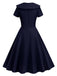 This 1950s Solid Lapel Swing Dress wraps her in 1950s elegance, one twirl at a time