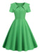This 1950s Solid Lapel Swing Dress wraps her in 1950s elegance, one twirl at a time