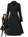 1950s Solid Notched Collar Dress Coat - vintage dress, retro fashion, rockabilly