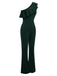 1950s Solid One Shoulder Ruffled Jumpsuit, vintage romper, retro jumpsuit - perfect for women who love vintage and retro fashion