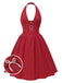 1950s Solid Bow Halter Dress — a 1950s silhouette that turns sidewalks into runways