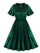 1950s Solid Ruffle Sleeves Velvet Dress — the kind of 1950s dress that makes strangers smile