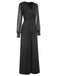 1950s Solid Sheer Sleeves V-Neck Jumpsuit, vintage romper, retro jumpsuit - perfect for women who love vintage and retro fashion