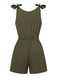 This 1950s Solid Shoulder Tie Sleeveless Romper whispers 1950s secrets to those who notice