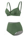 1950s Solid Spaghetti Straps Twist Bikini Set - vintage fashion, retro style