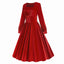 1950s Solid Square Neck Velvet Dress: where 1950s romance meets her modern spirit