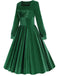 1950s Solid Square Neck Velvet Dress — the kind of 1950s dress that makes strangers smile