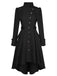 1950s Solid Stand Collar Button Coat - vintage outerwear, classic elegance for women