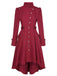 1950s Solid Stand Collar Button Coat - vintage outerwear, classic elegance for women