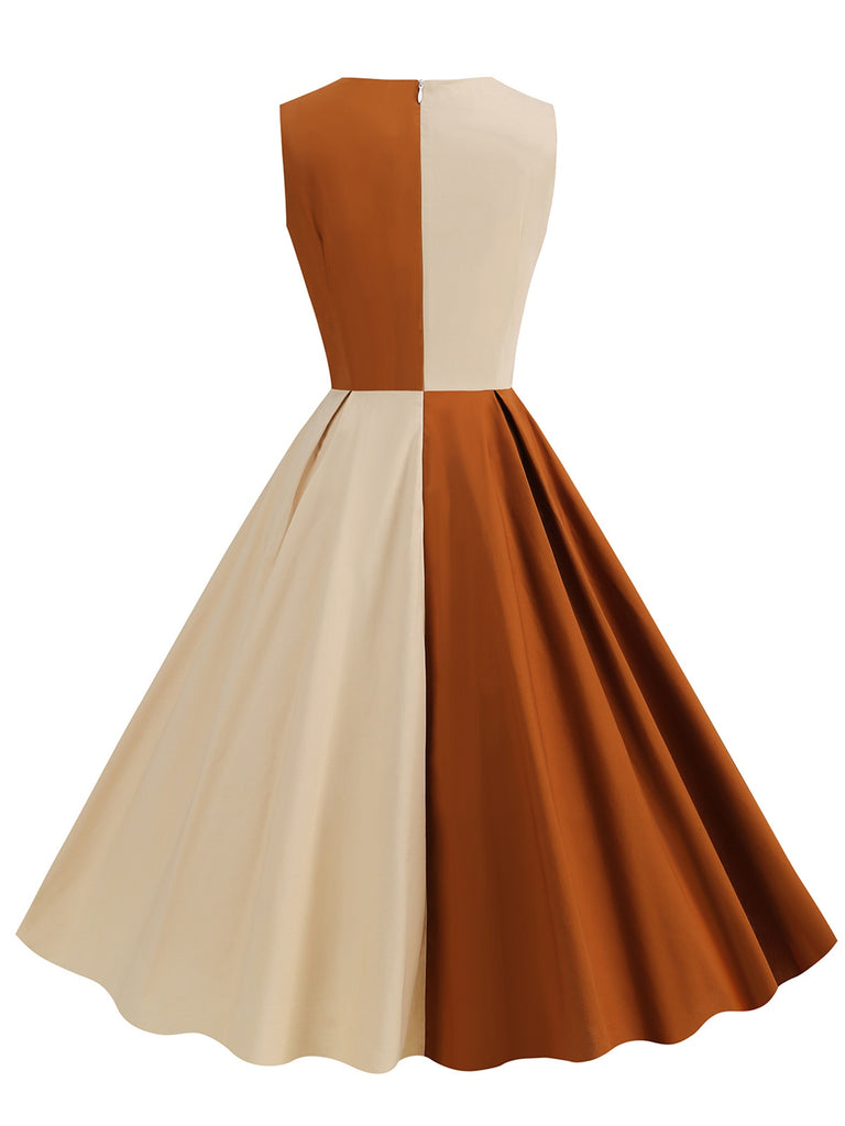 1950s Solid Sweetheart Neck Patchwork Dress, vintage dress, retro fashion, rockabilly, pin-up fashion - perfect for women who love vintage and retro fashion