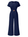 1950s Solid VNeck Belted Jumpsuit | 1950s | vintage romper, retro jumpsuit