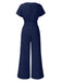 1950s Solid VNeck Belted Jumpsuit | 1950s | vintage romper, retro jumpsuit