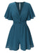 1950s Solid VNeck Cotton Flounce | 1950s | vintage romper, retro jumpsuit