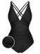 She's wearing 1950s Solid V-Neck One-Piece Swimsuit and the whole beach remembers the 1950s
