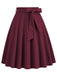 This 1950s Solid Waist Tie Swing Skirt spins 1950s stories with every step