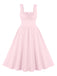 1950s Solid Wide Strap Dress, vintage dress, retro fashion, rockabilly, pin-up fashion - perfect for women who love vintage and retro fashion