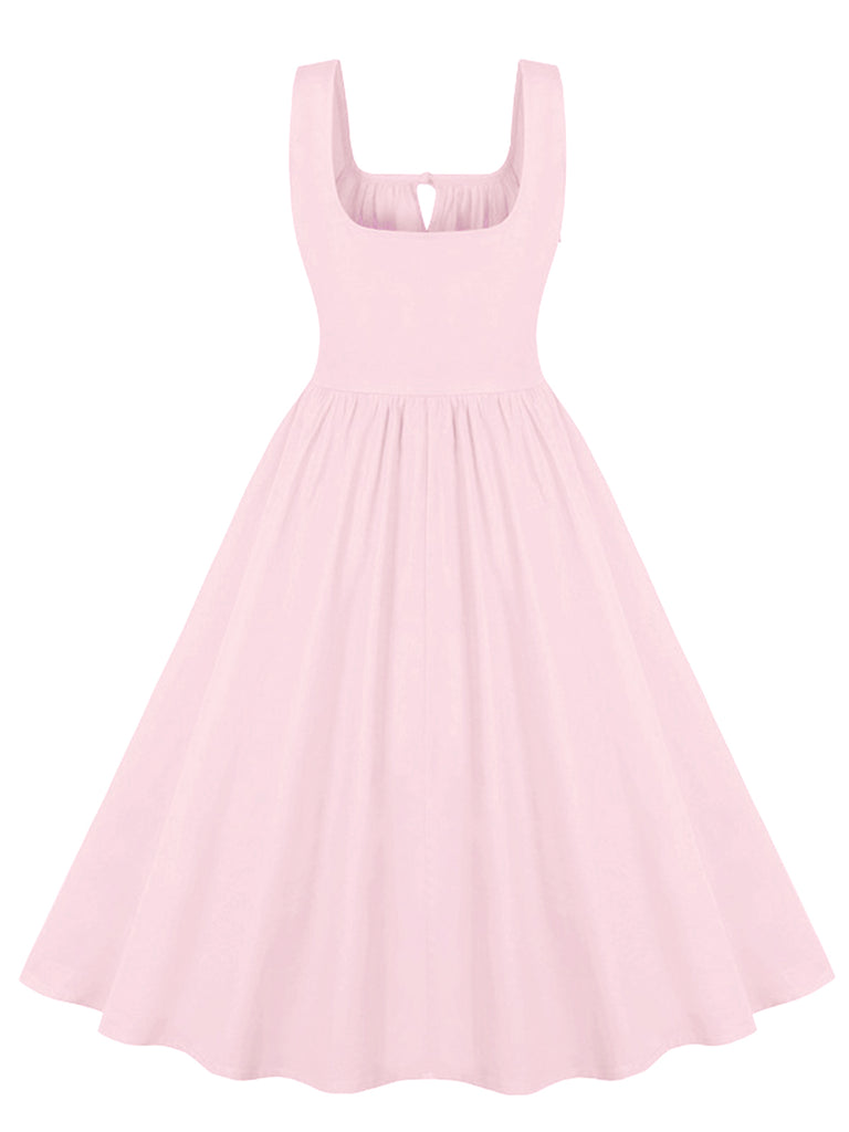 1950s Solid Wide Strap Dress, vintage dress, retro fashion, rockabilly, pin-up fashion - perfect for women who love vintage and retro fashion