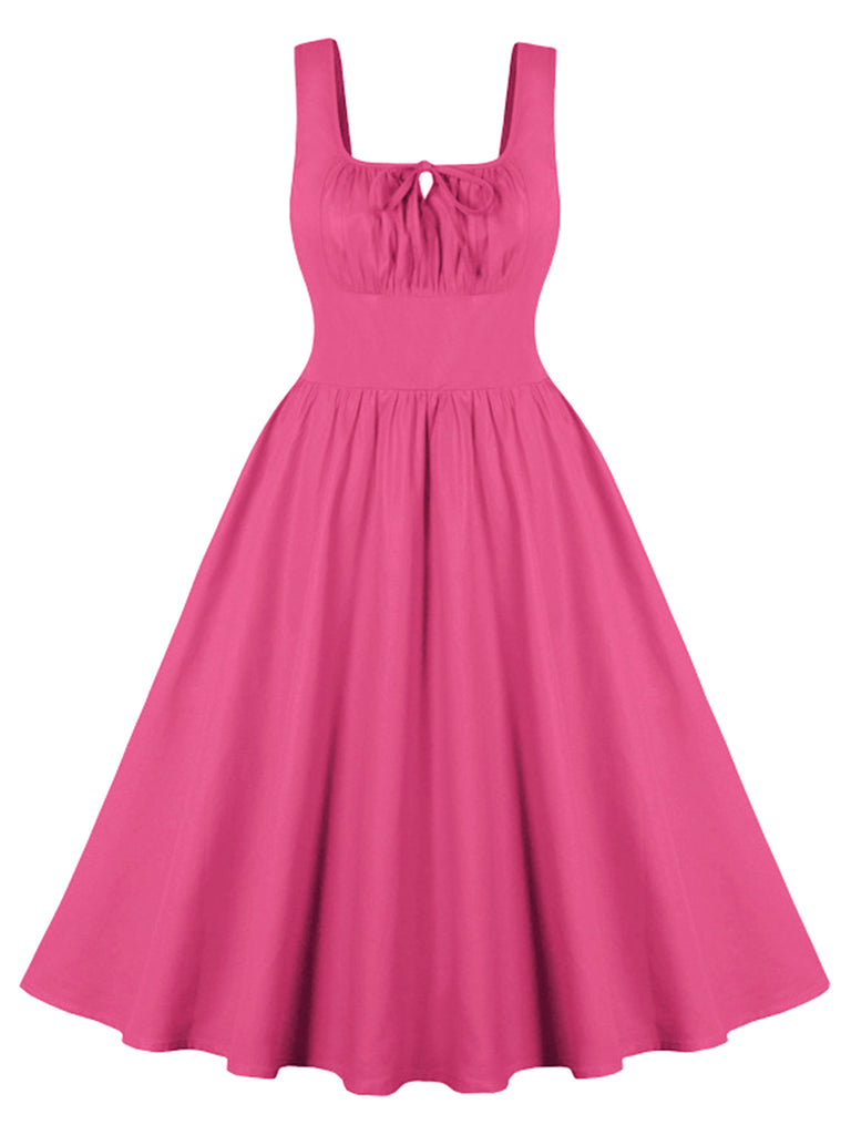 1950s Solid Wide Strap Dress, vintage dress, retro fashion, rockabilly, pin-up fashion - perfect for women who love vintage and retro fashion