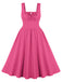 1950s Solid Wide Strap Dress, vintage dress, retro fashion, rockabilly, pin-up fashion - perfect for women who love vintage and retro fashion