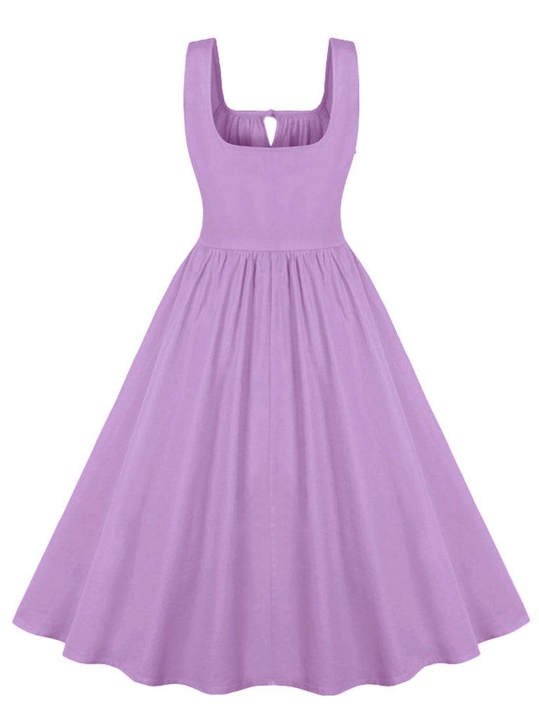1950s Solid Wide Strap Dress, vintage dress, retro fashion, rockabilly, pin-up fashion - perfect for women who love vintage and retro fashion